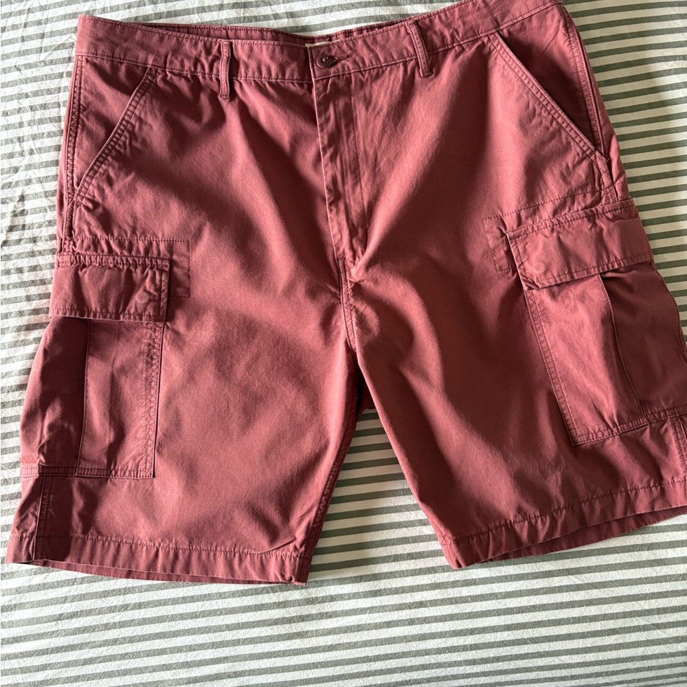 Men's Cargo Shorts - Rust Red